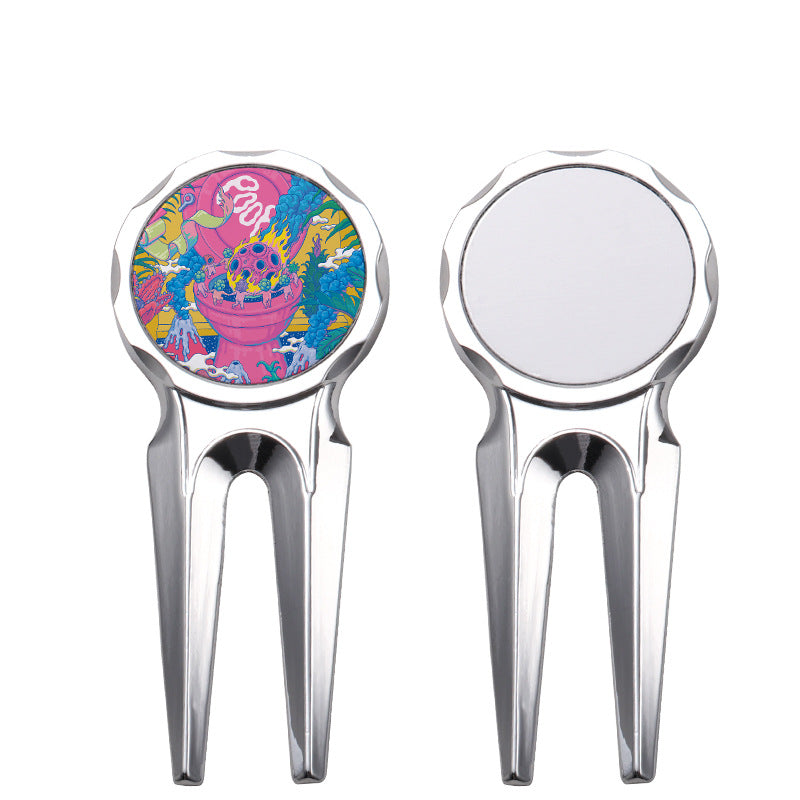 Golf Divot Repair Tool with Ball Marker