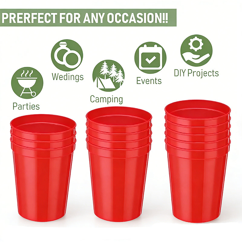 16 oz Smooth Wall Plastic Stadium Cup