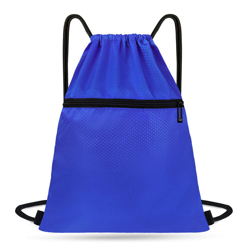 Drawstring Backpack with Zipper