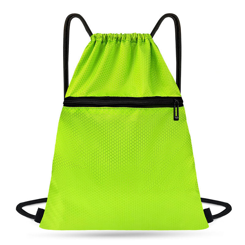 Drawstring Backpack with Zipper