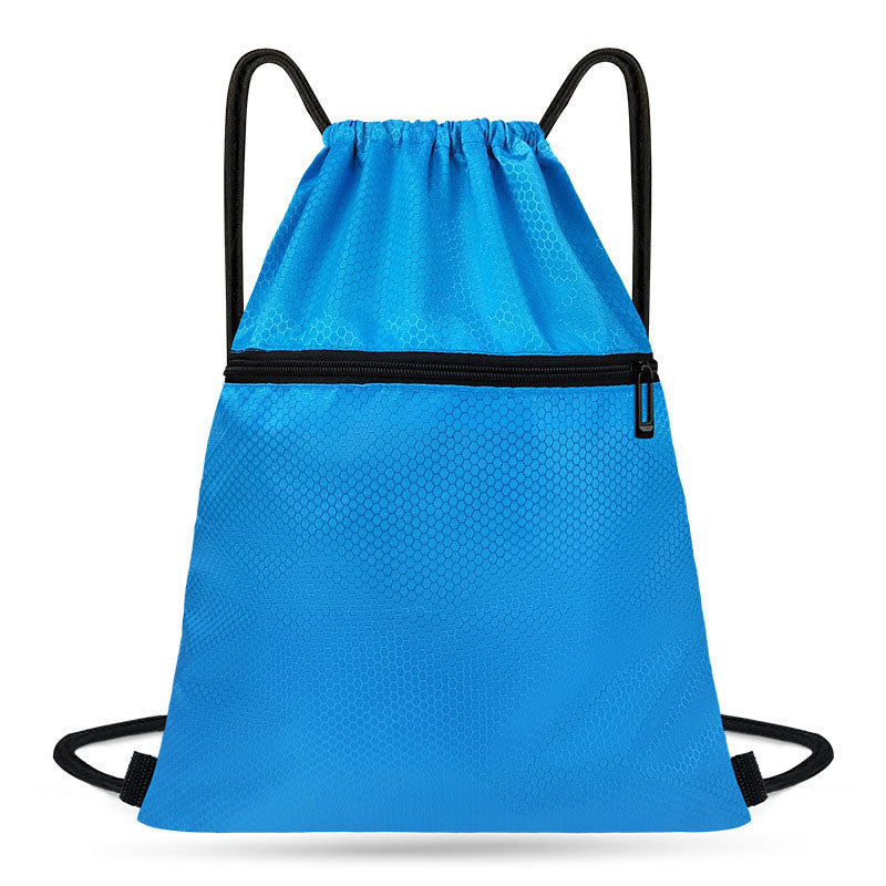 Drawstring Backpack with Zipper
