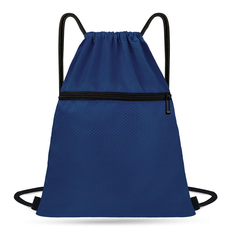 Drawstring Backpack with Zipper