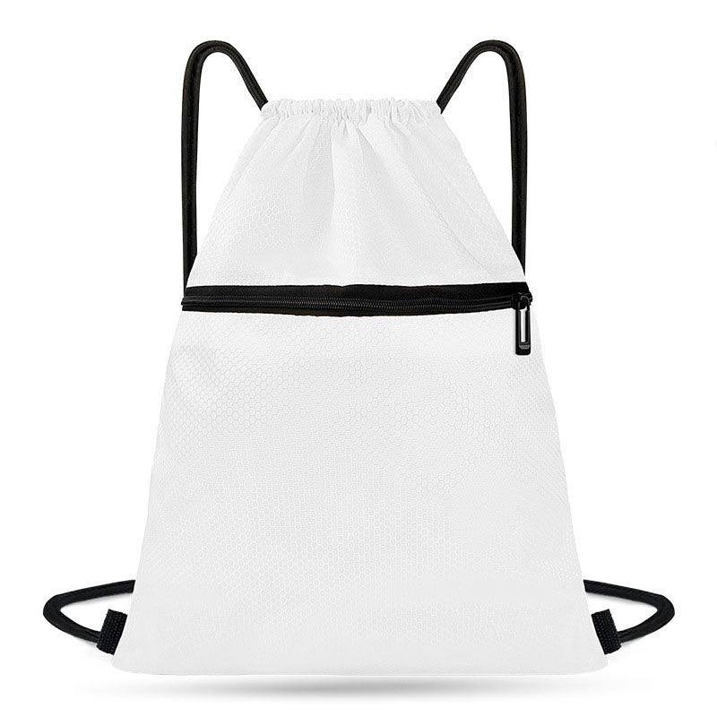 Drawstring Backpack with Zipper