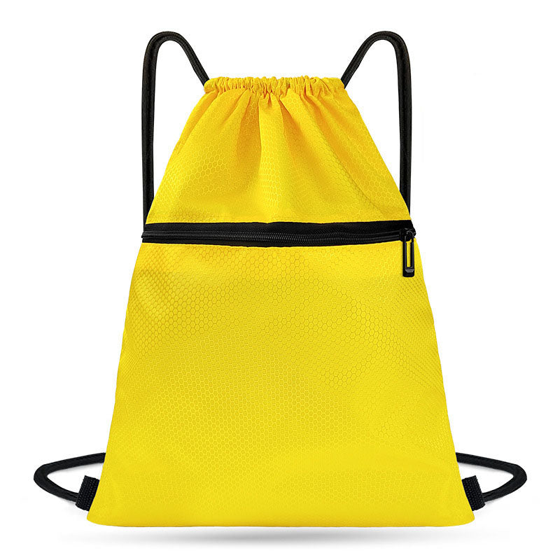 Drawstring Backpack with Zipper
