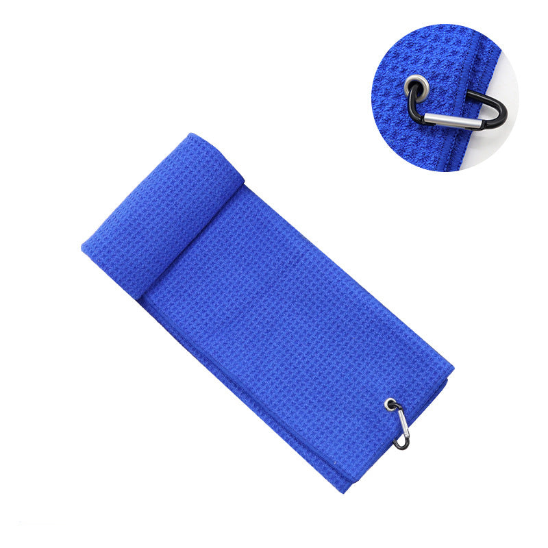 Dual-Sided Sublimated Microfiber Golf Towel with Carabiner