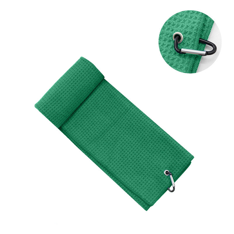 Dual-Sided Sublimated Microfiber Golf Towel with Carabiner