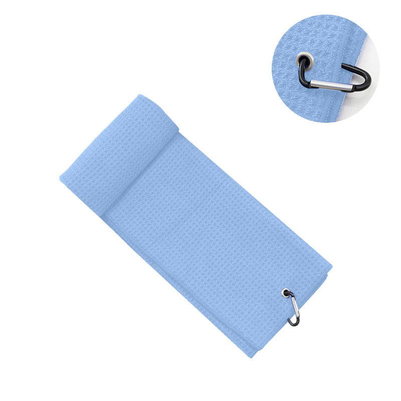 Dual-Sided Sublimated Microfiber Golf Towel with Carabiner