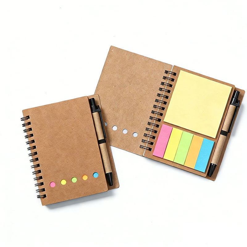 Eco Magnetic Notebook with Sticky Notes & Pen