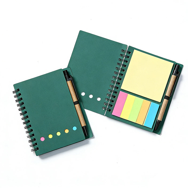 Eco Magnetic Notebook with Sticky Notes & Pen