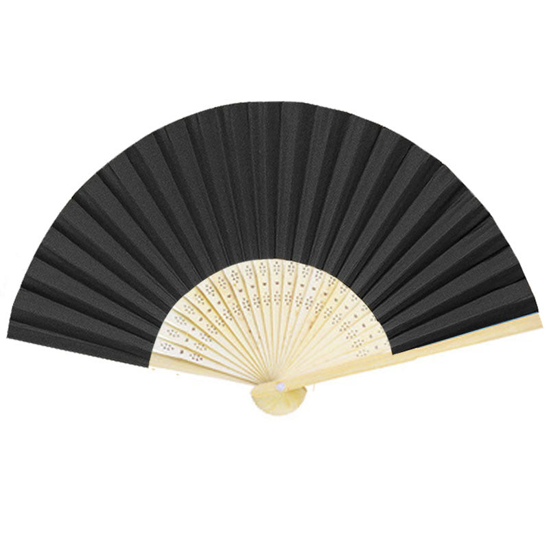 Full Color Folding Paper Fan with Bamboo Handle