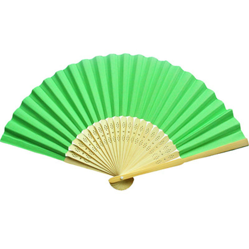 Full Color Folding Paper Fan with Bamboo Handle