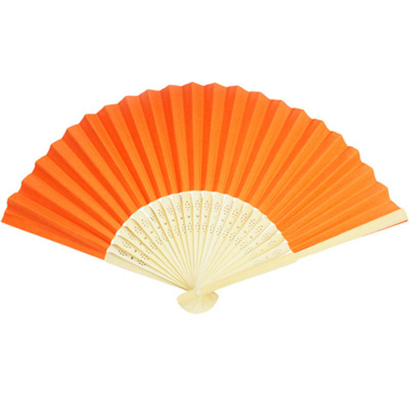 Full Color Folding Paper Fan with Bamboo Handle