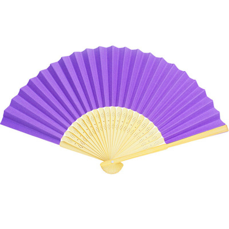 Full Color Folding Paper Fan with Bamboo Handle