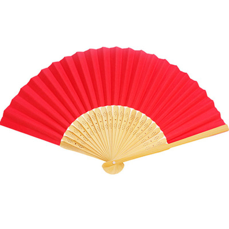 Full Color Folding Paper Fan with Bamboo Handle