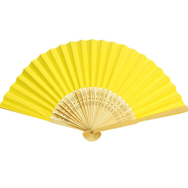 Full Color Folding Paper Fan with Bamboo Handle