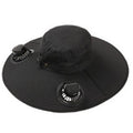 Dual Solar Fan Cooling Hat - Outdoor Wide Brim Bucket Hat