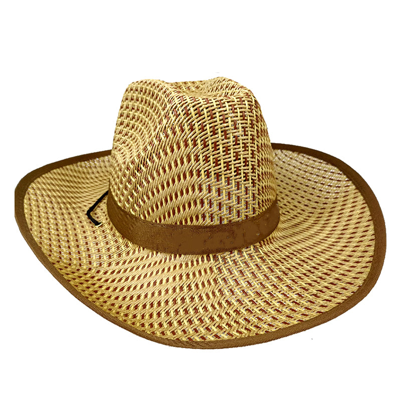 Curved Straw Cowboy Visor Hat