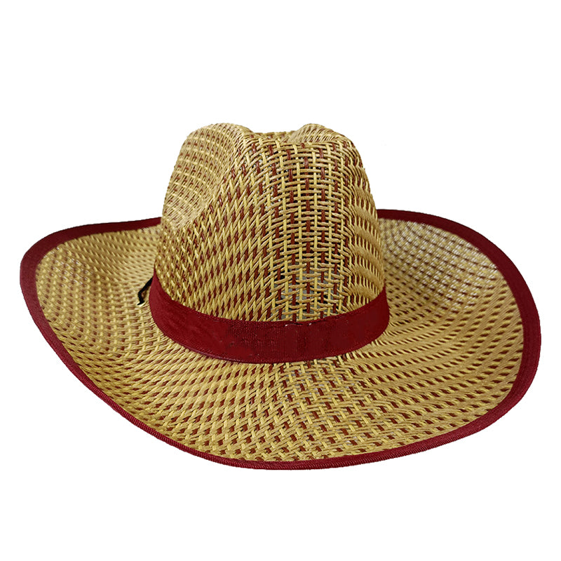 Curved Straw Cowboy Visor Hat