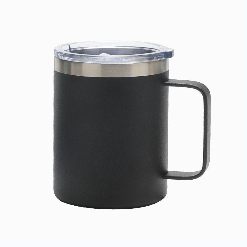 12 oz Travel Stainless Steel Vacuum Insulated Coffee Mug with Handle & Lid