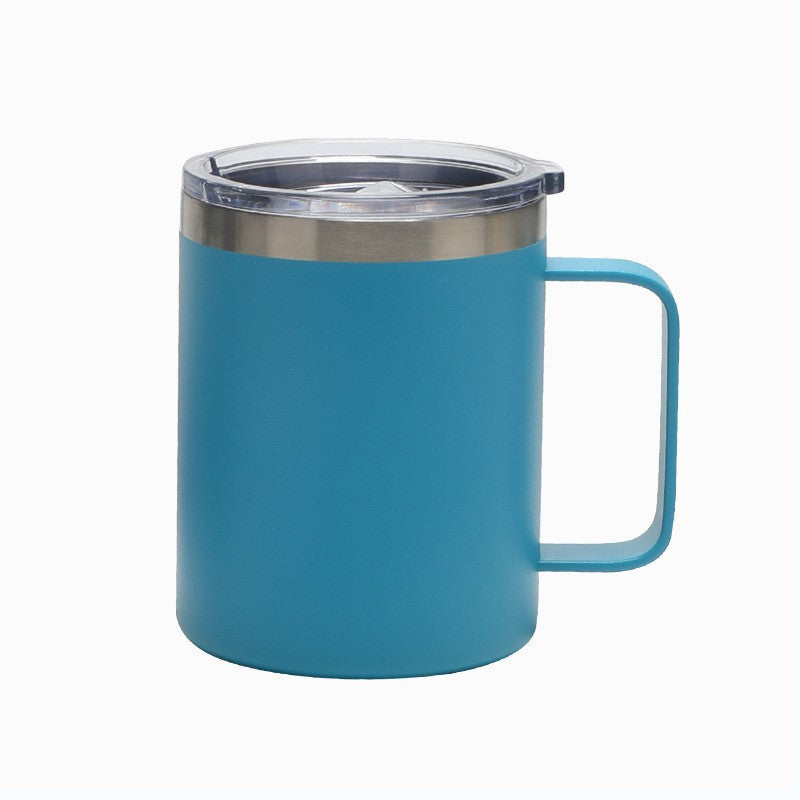 12 oz Travel Stainless Steel Vacuum Insulated Coffee Mug with Handle & Lid