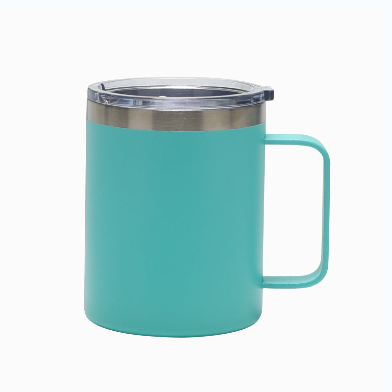 12 oz Travel Stainless Steel Vacuum Insulated Coffee Mug with Handle & Lid