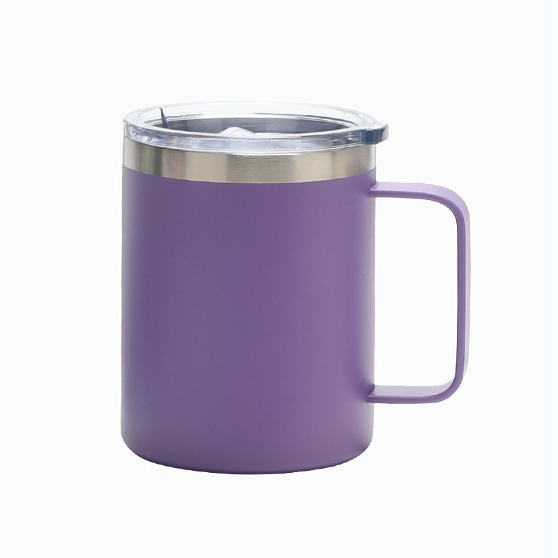 12 oz Travel Stainless Steel Vacuum Insulated Coffee Mug with Handle & Lid
