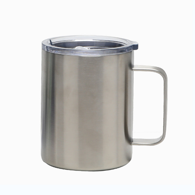 12 oz Travel Stainless Steel Vacuum Insulated Coffee Mug with Handle & Lid