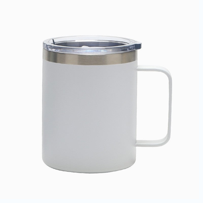 12 oz Travel Stainless Steel Vacuum Insulated Coffee Mug with Handle & Lid