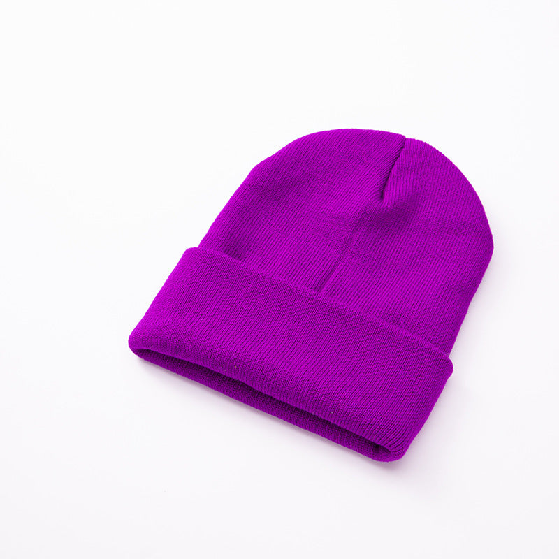 Knit Beanie with Fold-Up Cuff