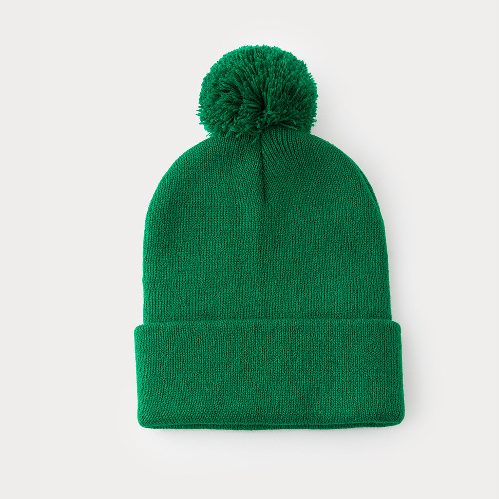 Long Knit Hat with Pompom