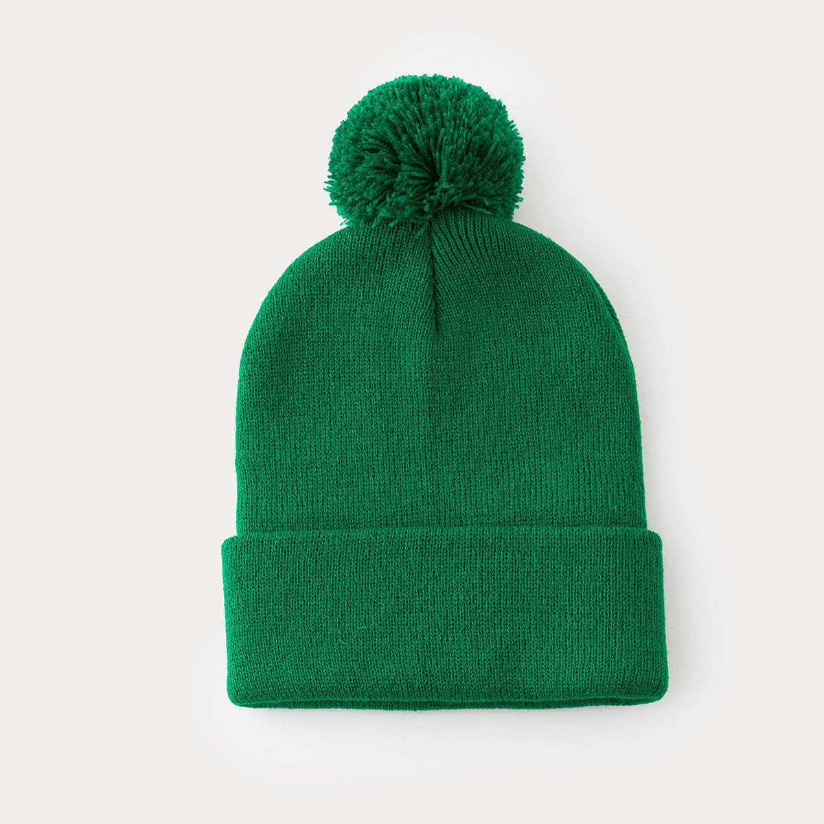 Long Knit Hat with Pompom