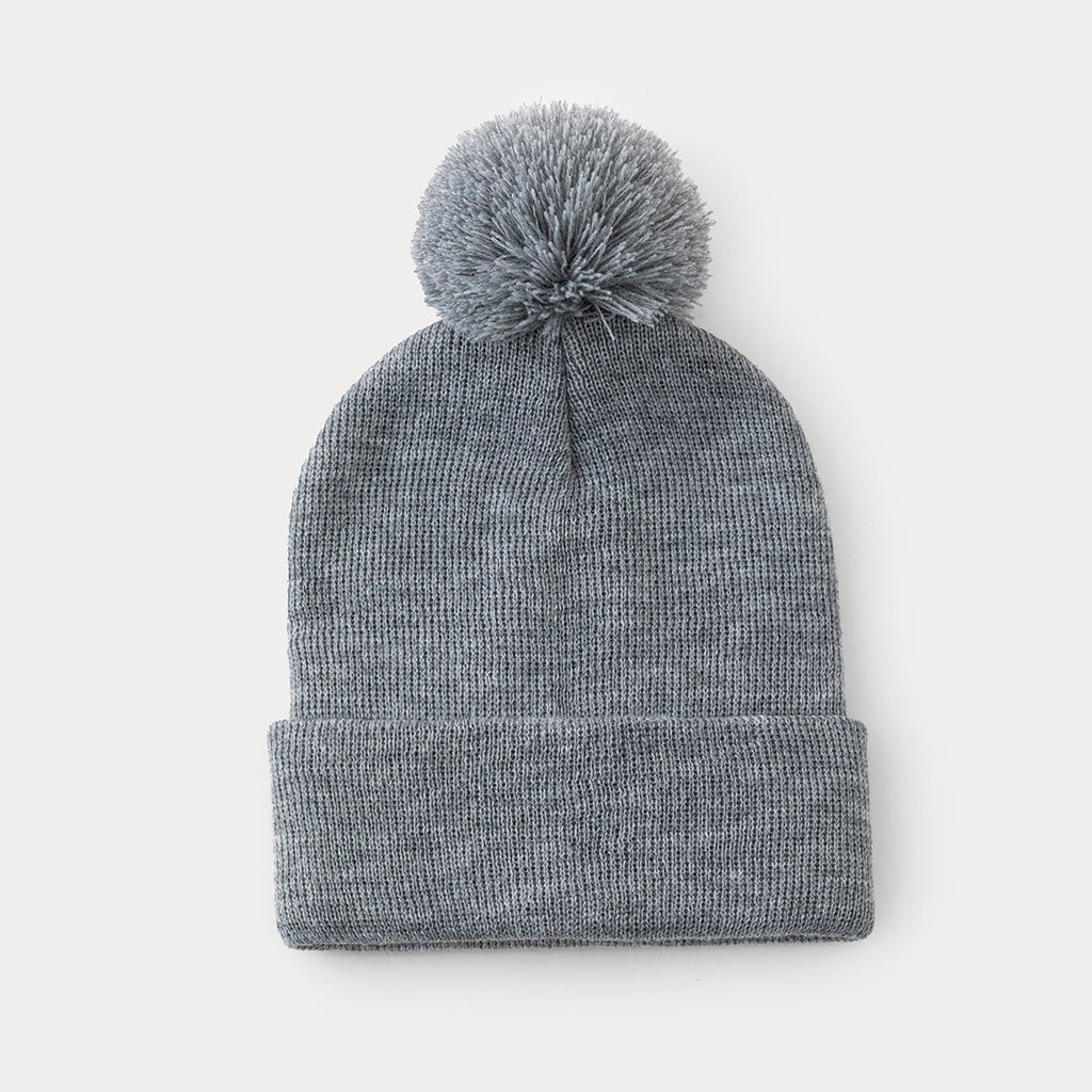 Long Knit Hat with Pompom