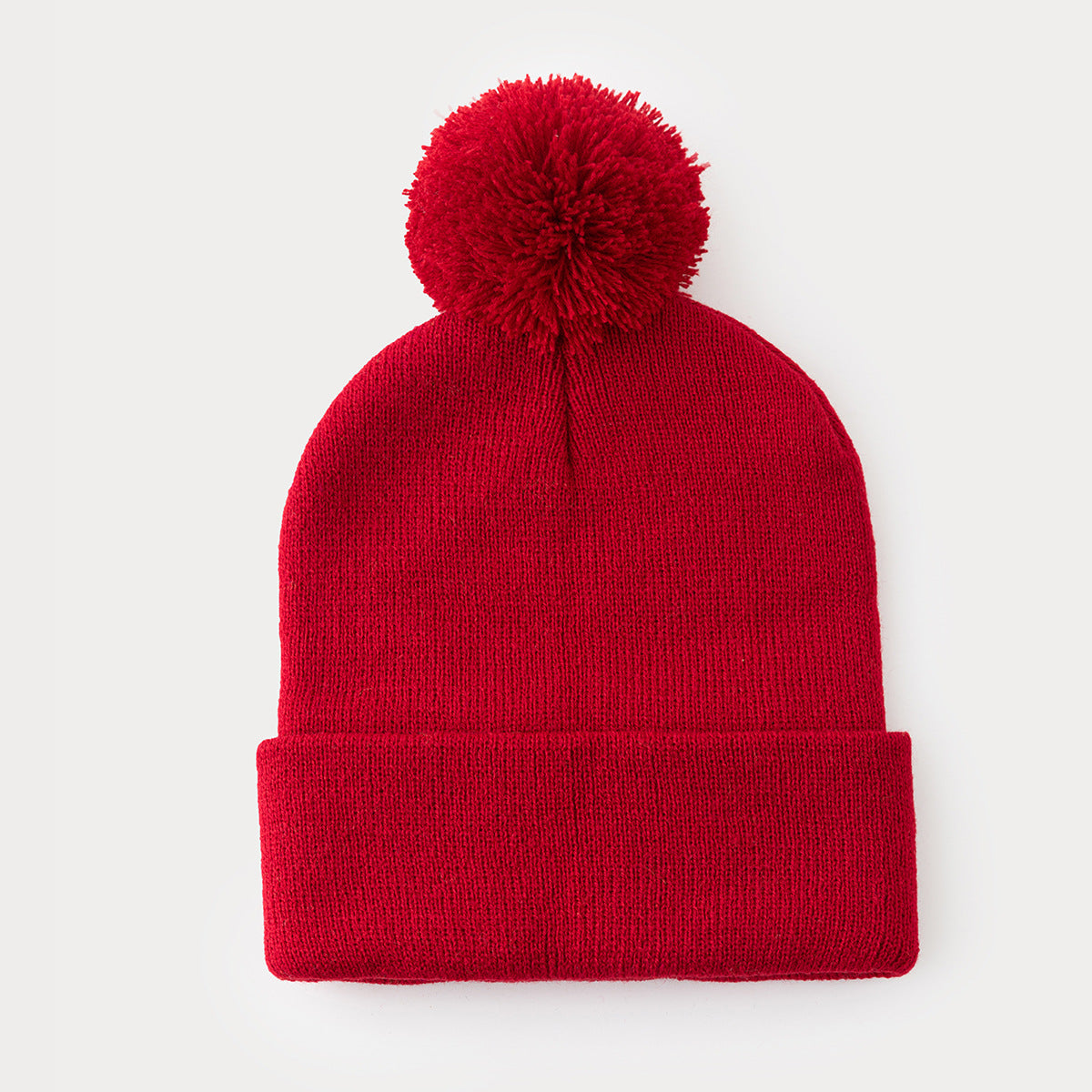 Long Knit Hat with Pompom