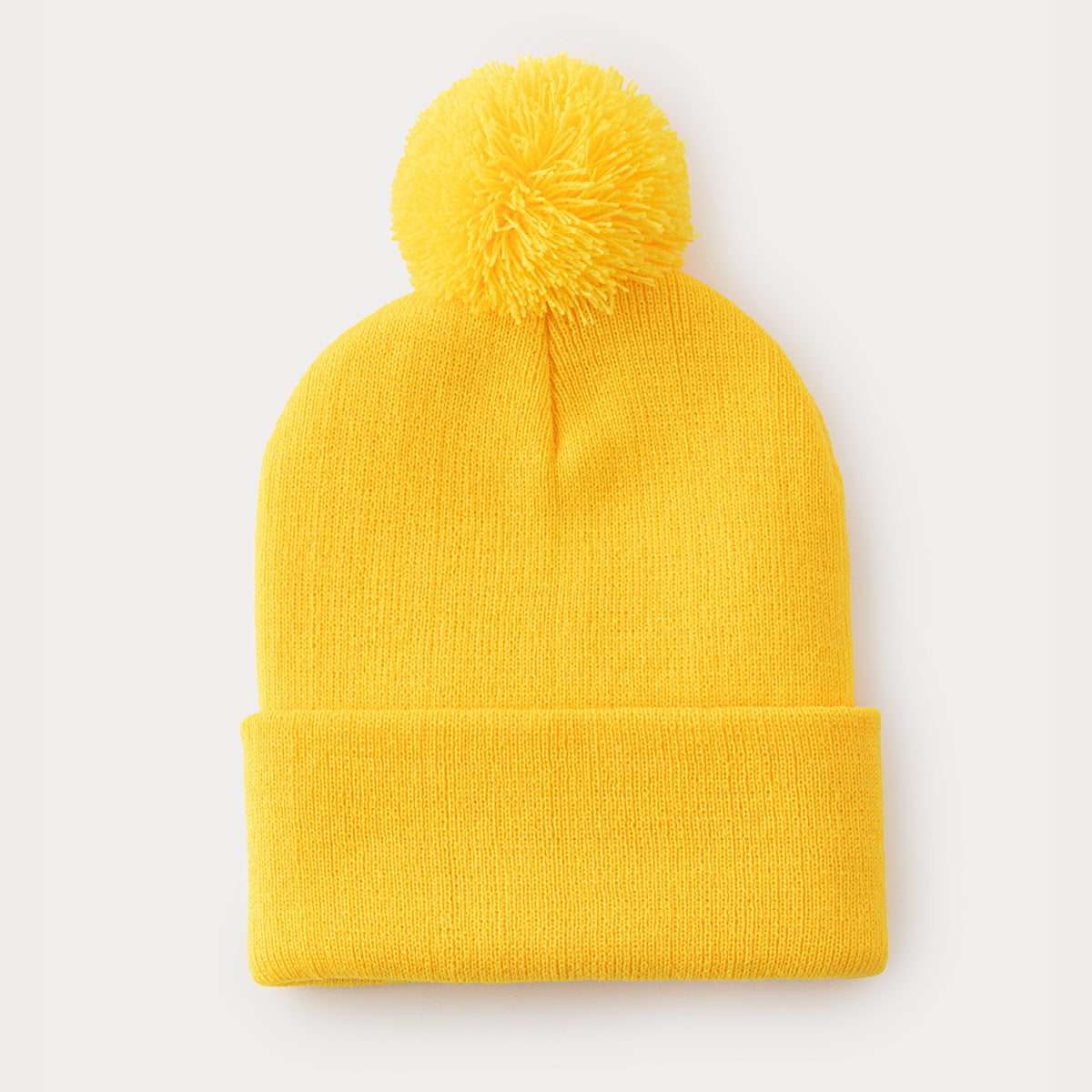 Long Knit Hat with Pompom