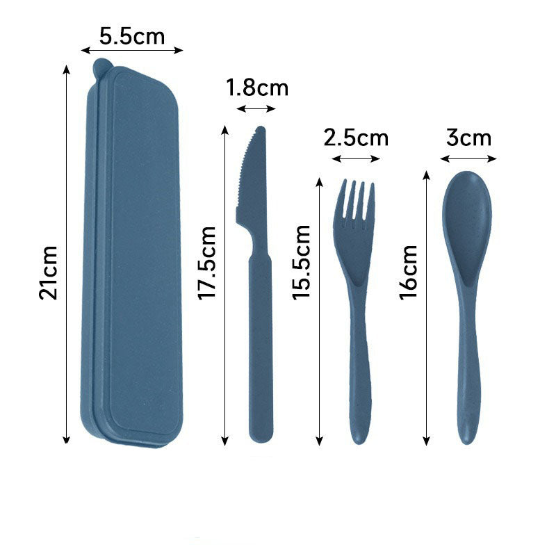 3-Piece Wheat Straw Utensil Set