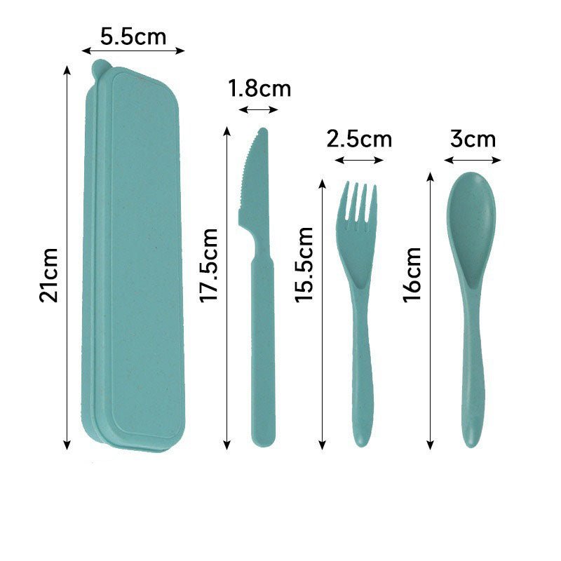 3-Piece Wheat Straw Utensil Set