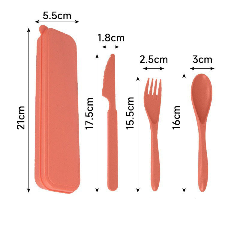 3-Piece Wheat Straw Utensil Set