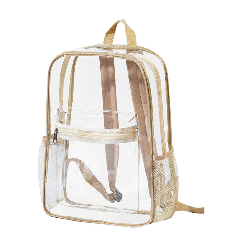 Heavy-Duty Clear PVC Multi-Function Backpack