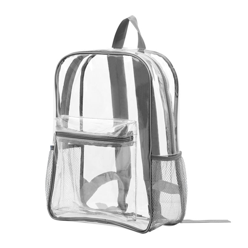 Heavy-Duty Clear PVC Multi-Function Backpack