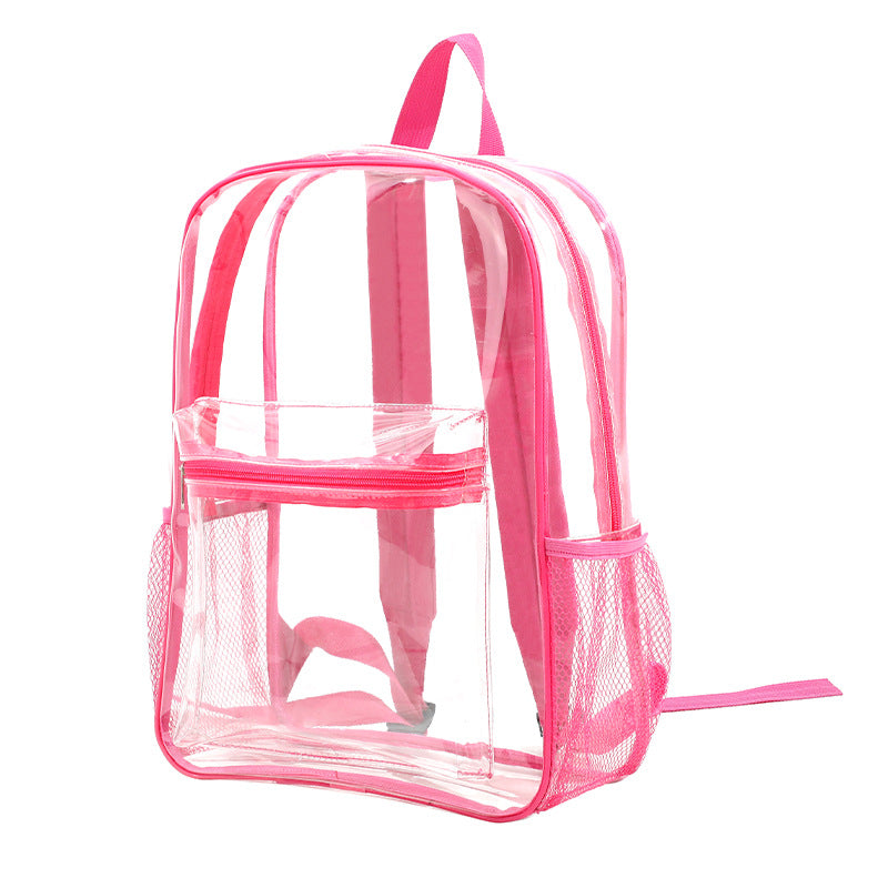 Heavy-Duty Clear PVC Multi-Function Backpack