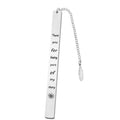 Sleek Stainless Steel Metal Bookmark