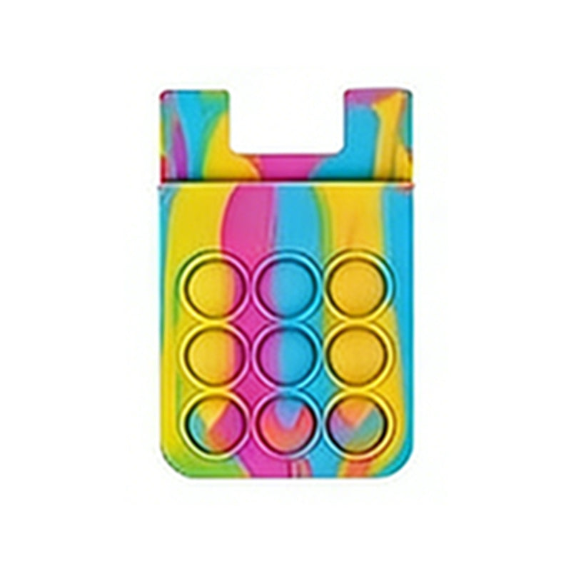 Popper Stress Reliever Silicone Phone Wallet