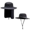 Wide Brim Summer Hat with Neck Flap