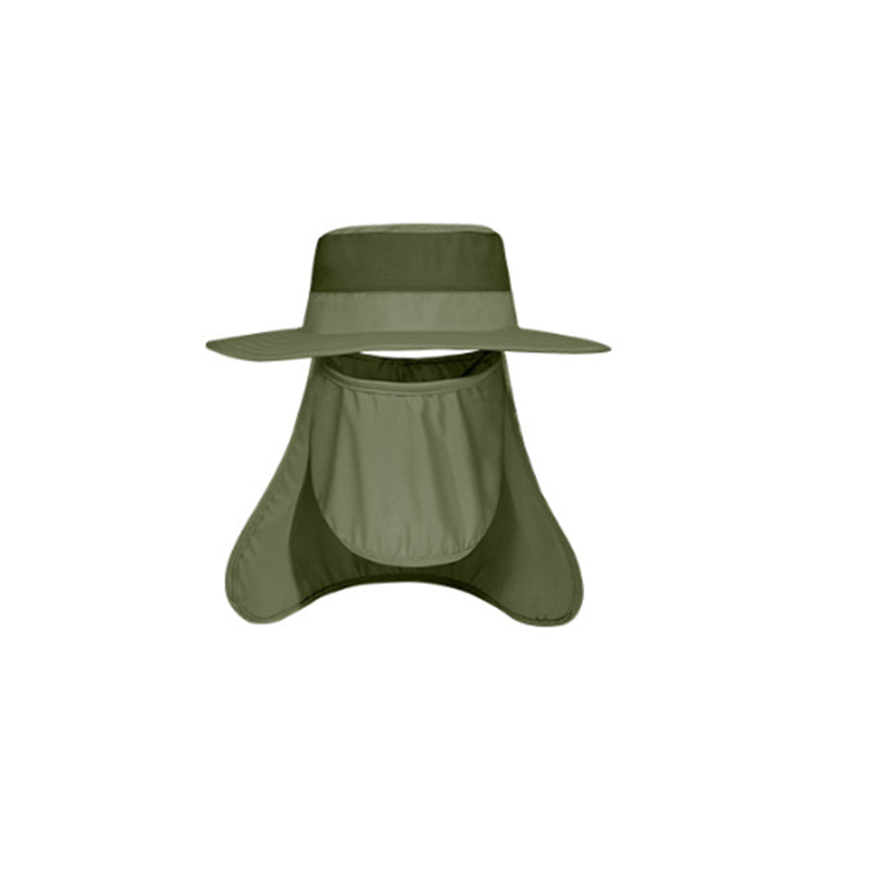 Nylon Sun Hat with Neck Flap and Face Cover