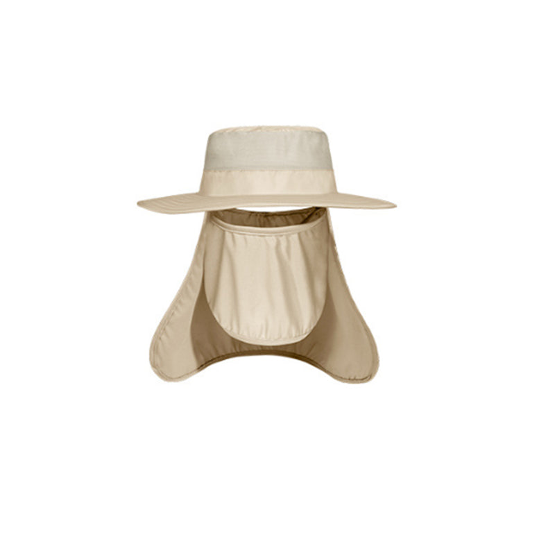 Nylon Sun Hat with Neck Flap and Face Cover