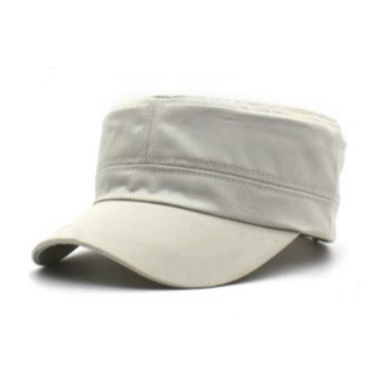Adjustable Cotton Flat Top Military Cap