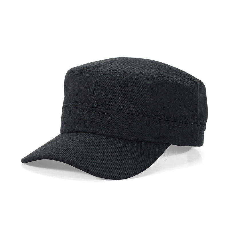 Adjustable Cotton Flat Top Military Cap