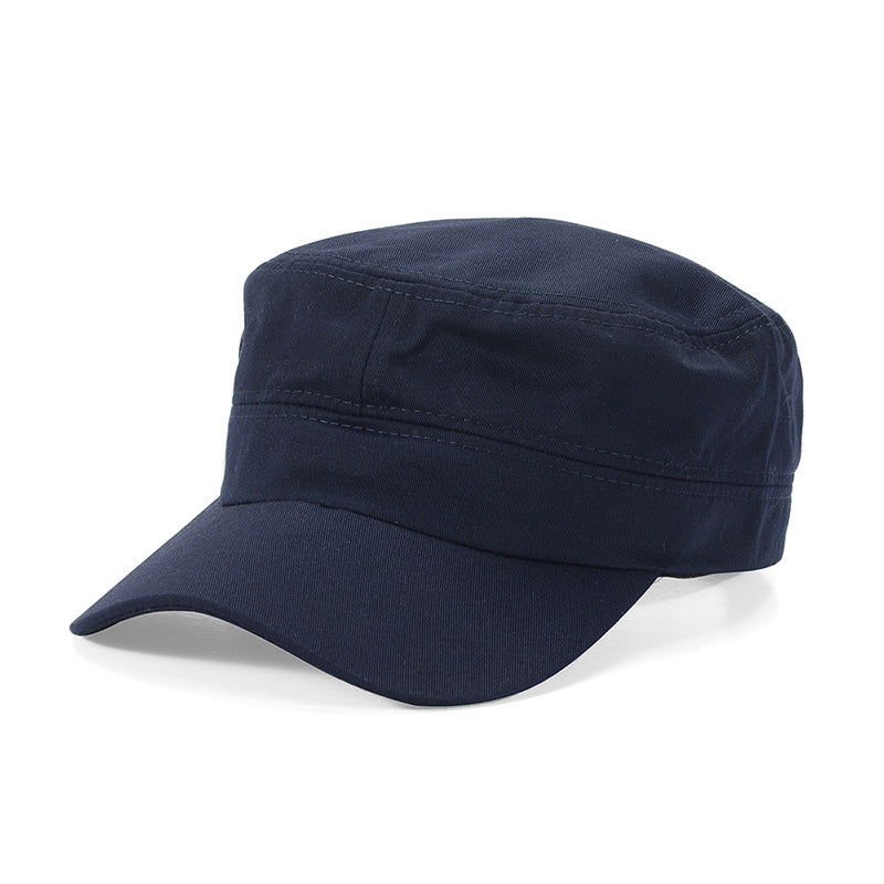 Adjustable Cotton Flat Top Military Cap