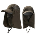 Polyester Outdoor Sun Hat with Removable Face Cover and Neck Flap