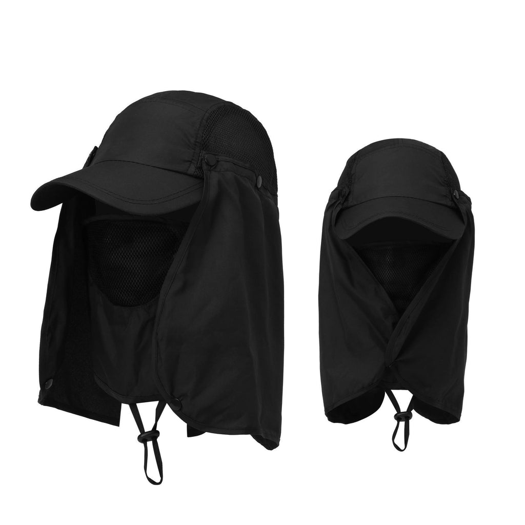 Polyester Outdoor Sun Hat with Removable Face Cover and Neck Flap